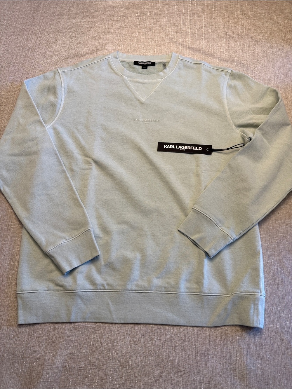 Karl Lagerfeld-NWT Men’s L/Light Mint Green Crewneck Sweatshirt